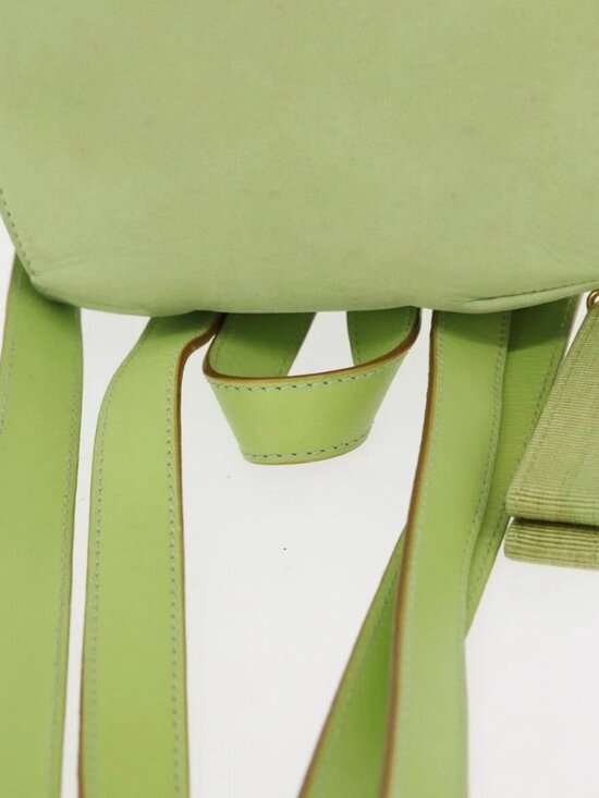 Salvatore Ferragamo Backpack Suede Green Gold main image 13